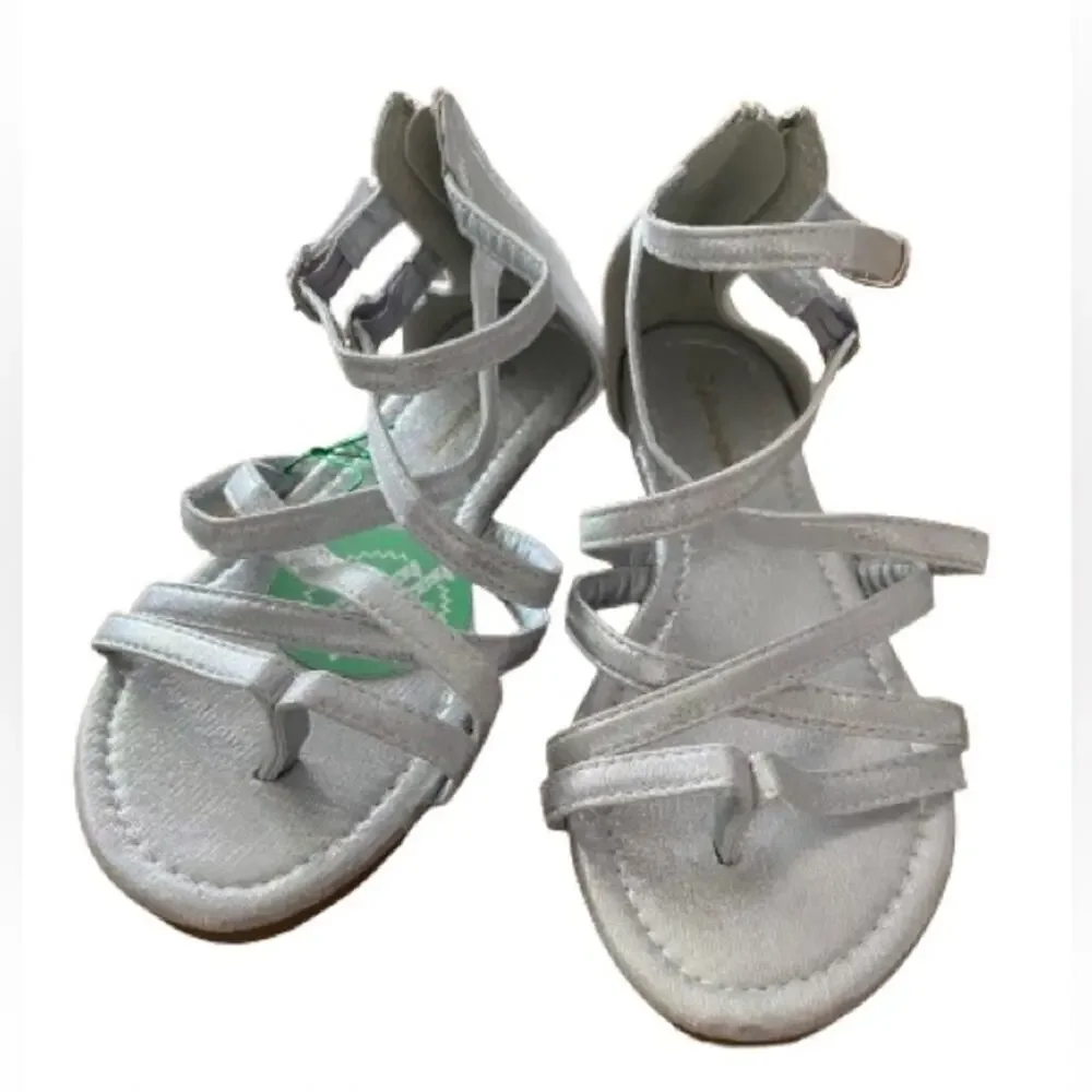 Funky Monkey Girls Silver Gladiator Style‎ Sandal NWT Sz 5